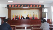 安图县石门镇召开传达党的二十大精神会议