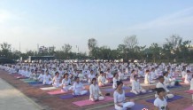 2018第四届国际瑜伽日活动举行　近500人展柔韧身姿