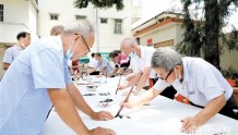 汶村镇举办书法比赛 现场挥毫泼墨传承中华传统文化