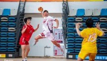 山东省第二十五届运动会女子手球预赛开赛