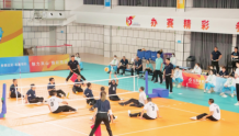 山东省第十一届残疾人运动会坐式排球比赛在岚山开赛