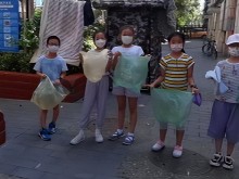 北京市西城区月坛街道暑期组织青少年开展垃圾分类劳动志愿活动