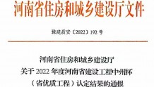 漯河：4个建设工程项目，获河南省工程最高荣誉奖！