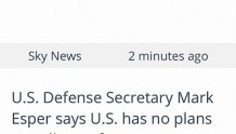 快讯！美国防长：美军没有计划离开伊拉克