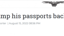 指责“FBI偷护照”后，特朗普团队晒邮件：美官员说正归还特朗普护照