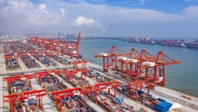 港口雄开万里流｜山东港口日照港打造全球首个顺岸开放式全自动化集装箱码头