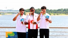 枣庄运动员郭昊、孙守鑫获省运会男子乙组双人双桨2000米冠军