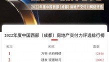 上线3日总票数已超10万！2022中国西部（成都）房地产交付力网络评选正在进行中