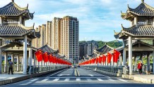 堵河廊桥“中国红”