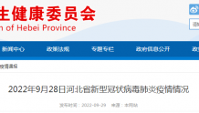 2022年9月28日河北省新型冠状病毒肺炎疫情情况