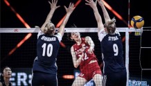 中国女排战胜波兰队 取得世界女排联赛六连胜