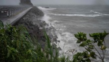 强台风“南玛都”已在日本九州岛指宿市沿海登陆