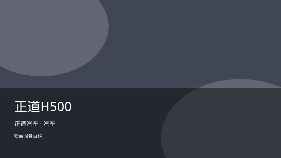 正道H500