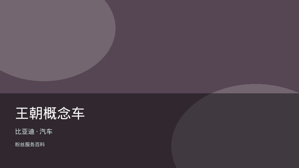 王朝概念车