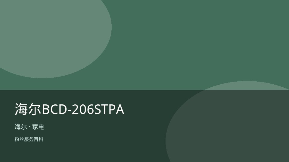 海尔BCD-206STPA