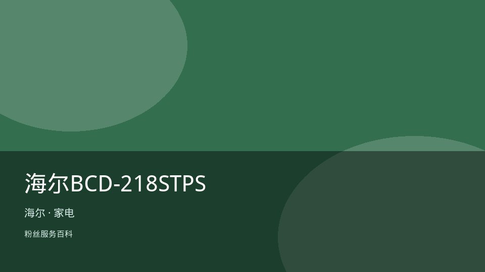 海尔BCD-218STPS