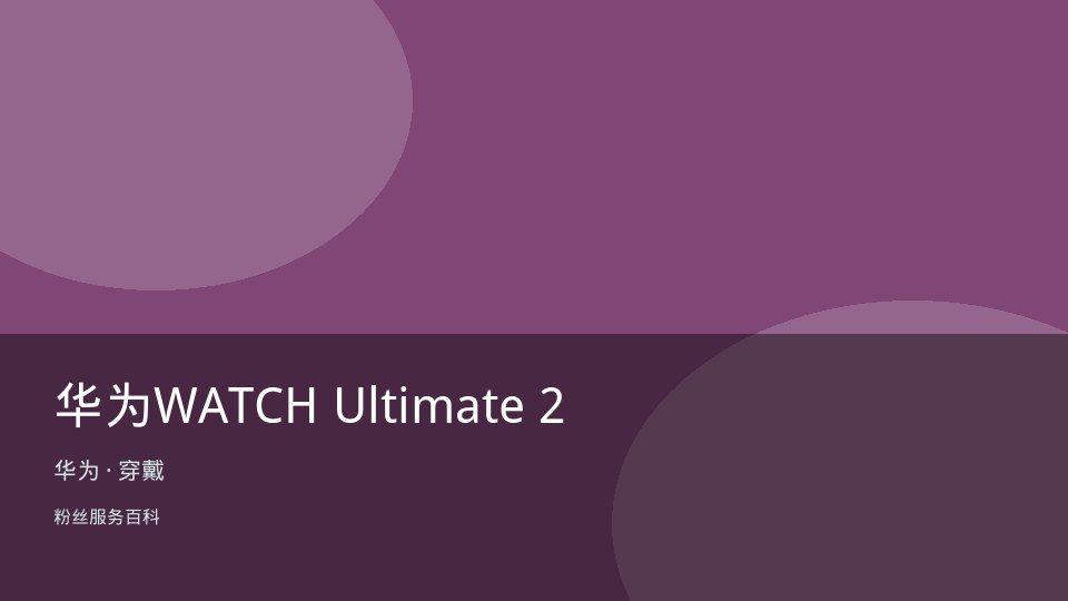 华为WATCH Ultimate 2