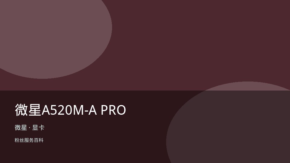 微星A520M-A PRO