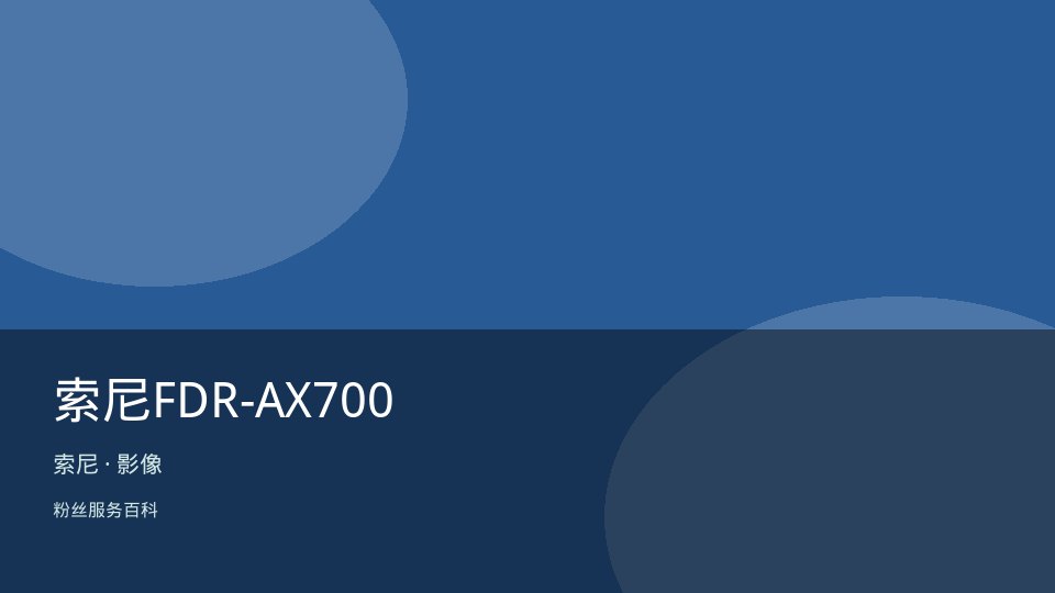 索尼FDR-AX700