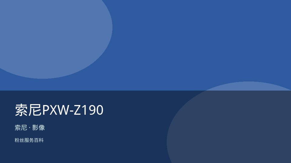 索尼PXW-Z190