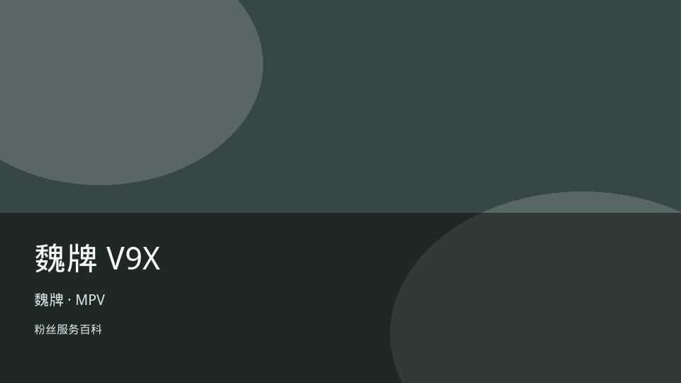 魏牌 V9X